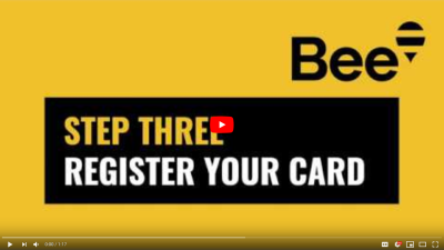 Bee Card – Step 3 – Register your card